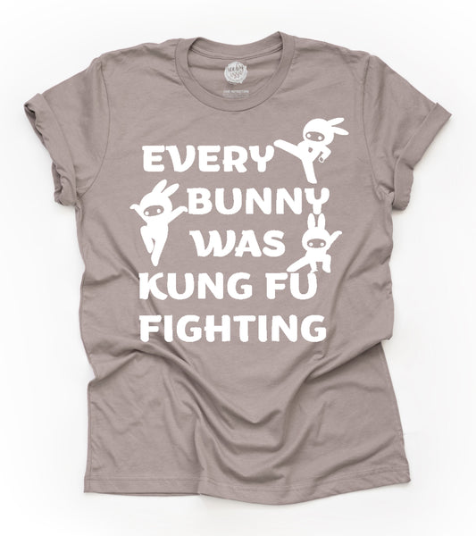 Every Bunny Was Kung Fu Fighting Unisex Adult Tee