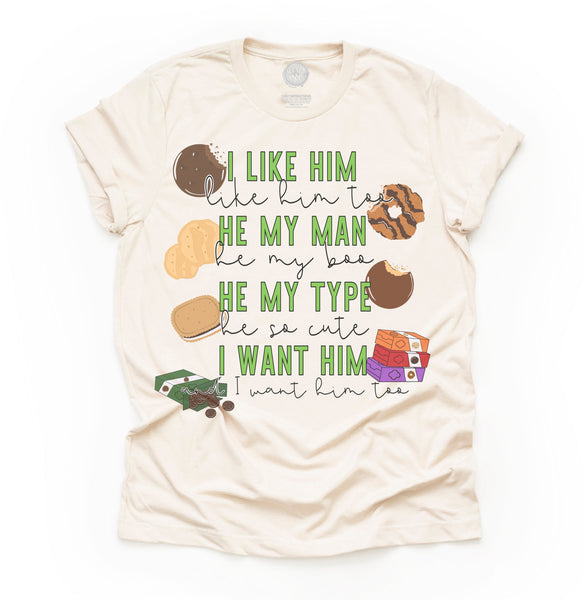 I Like Him (Cookies) Unisex Adult Tee