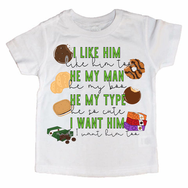 I Like Him (Cookies) Kids Tee/Raglan