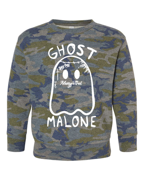 Ghost Malone Toddler Fleece Crewneck Pullover Sweater