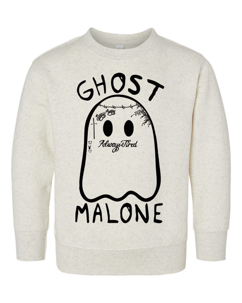 Ghost Malone Toddler Fleece Crewneck Pullover Sweater