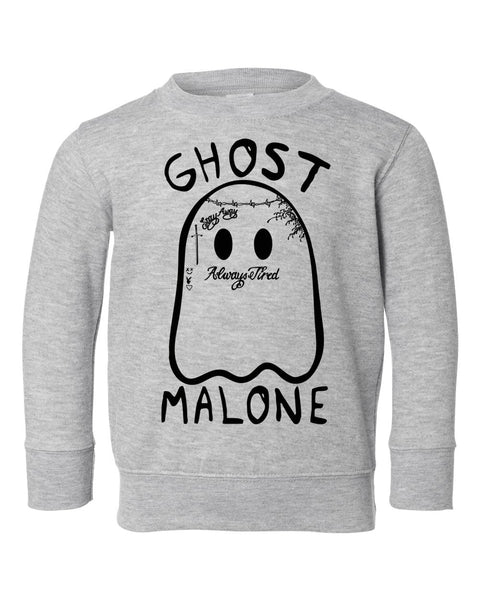 Ghost Malone Toddler Fleece Crewneck Pullover Sweater