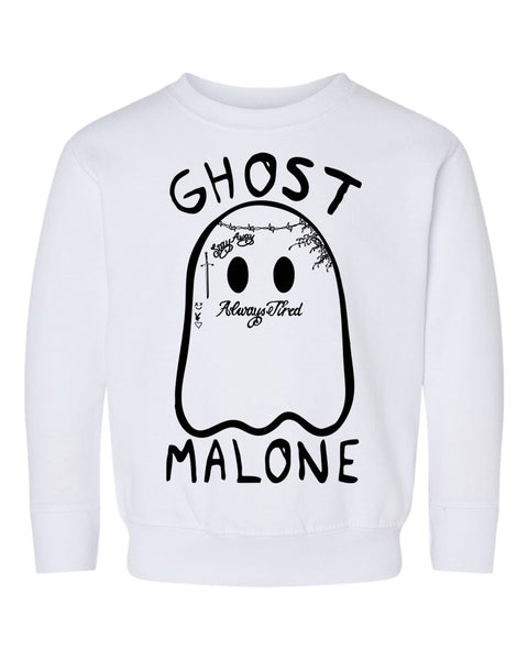 Ghost Malone Toddler Fleece Crewneck Pullover Sweater