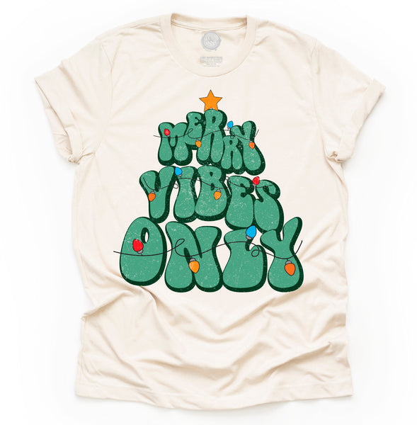 Merry Vibes Only Unisex Adult Tee