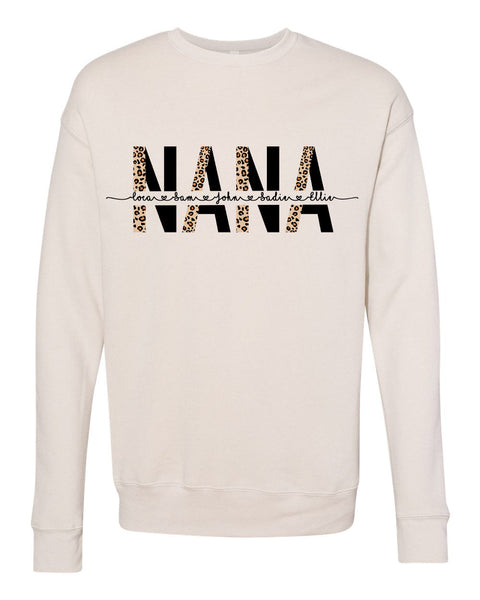 Custom MAMA/MIMI/GRANDMA/GRAMMA/NANA Unisex Pullover Sweatshirt