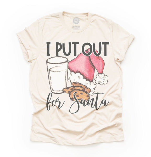 I Put Out(milk & cookies) For Santa Unisex Adult Tee/Raglan