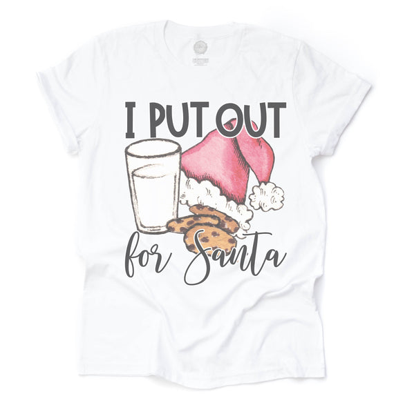 I Put Out(milk & cookies) For Santa Unisex Adult Tee/Raglan