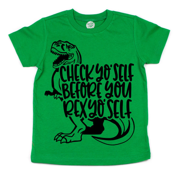 Check Yo'Self before you Rex Yo'Self Kids Tee