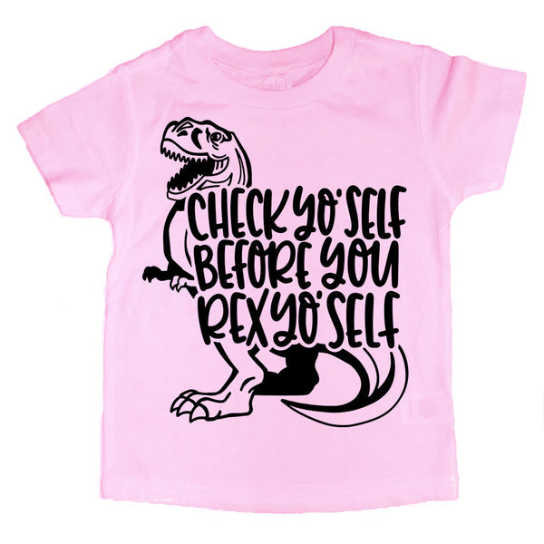 Check Yo'Self before you Rex Yo'Self Kids Tee