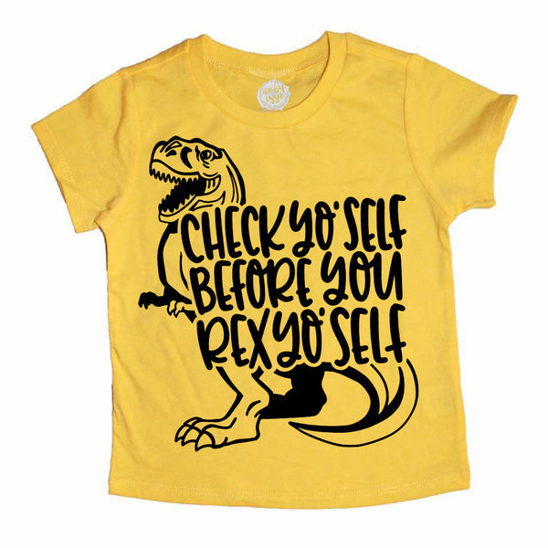 Check Yo'Self before you Rex Yo'Self Kids Tee